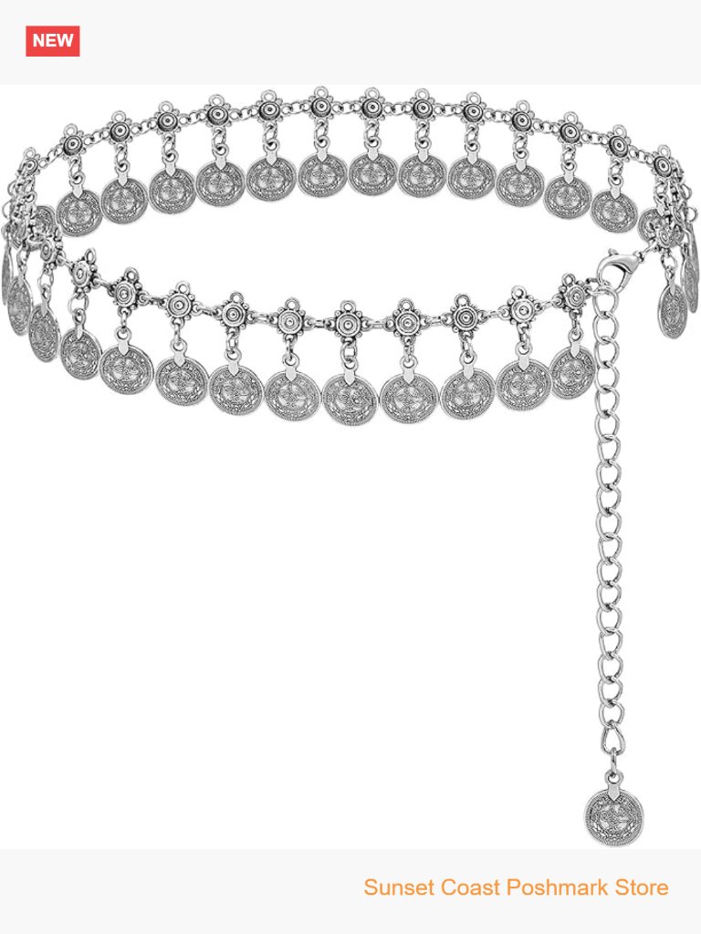 Western Chain Belt Metal Waist Chain For Dresses Cowgirl